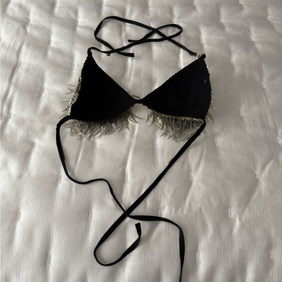 Sequin fringe bikini top size small - Picture 9 of 12